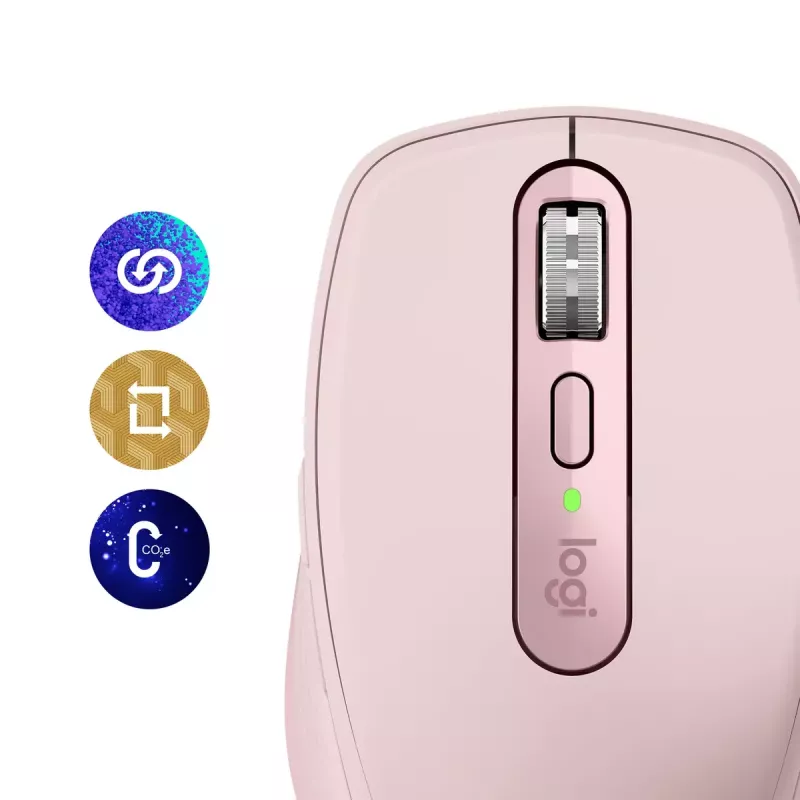 Ratón Logitech MX 3S Rosa USB Óptico