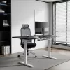 Mesa regulable en altura up up B-57051PT/W-IA-ED22-60M — tablero blanco, patas negras, regulable en altura