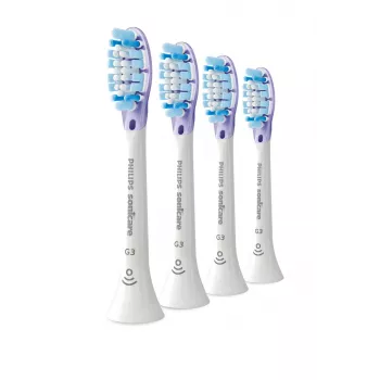 Philips Premium Gum Care HX9054/87 pack de 4 cabezales de cepillo, 4 uds., blanco, 3 meses, suave, 62000 movimientos por minuto, Philips