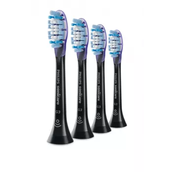Philips Premium Gum Care HX9054/88 pack de 4 cabezales de cepillo, 4 uds., negro, 3 meses, suave, 62000 movimientos por minuto, Philips