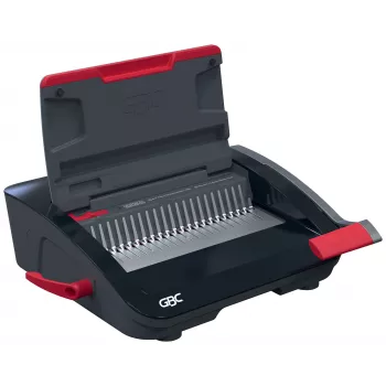 GBC CombBind® CB20 encuadernadora manual, encuadernación plástica, manual, 240 hojas, negro, rojo