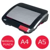 GBC CombBind CB20 encuadernadora de peine de plástico, negro/plata/rojo