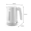 Philips Serie 3000 hervidor de agua, 1,7 l, 2200 W, blanco, plástico, protección contra sobrecalentamiento, inalámbrico