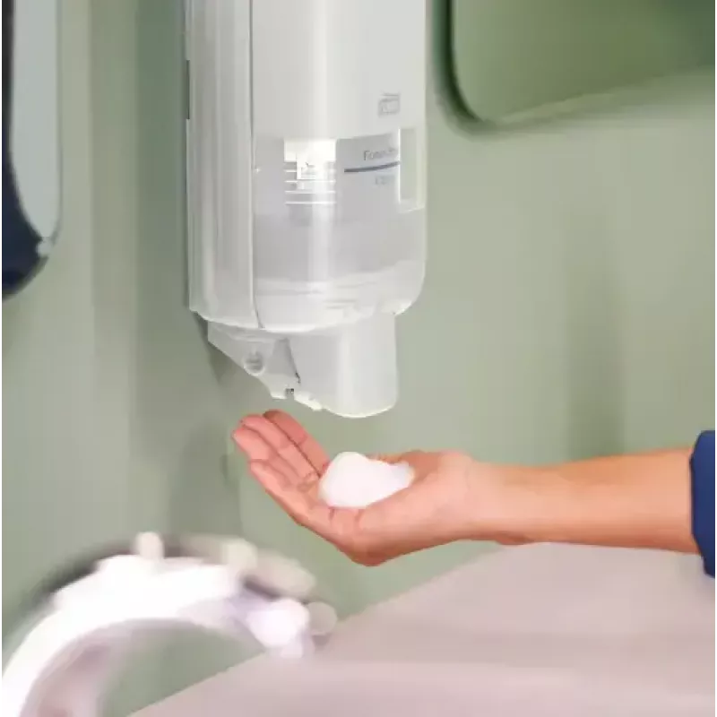 Dispensador de jabón y desinfectante Tork S4, blanco – dispensador de líquido de pared, modelo 564500