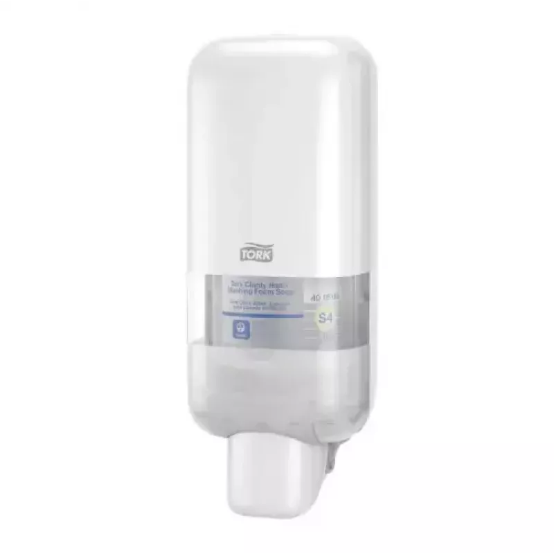 Dispensador de jabón y desinfectante Tork S4, blanco – dispensador de líquido de pared, modelo 564500