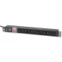 Techly Rack 19 pulgadas PDU 12 salidas VDE con conector macho C20 e interruptor