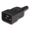 Techly 023776 PDU para rack de 19 pulgadas 1U, 12x C13, enchufe C20, interruptor, 2 m, negro