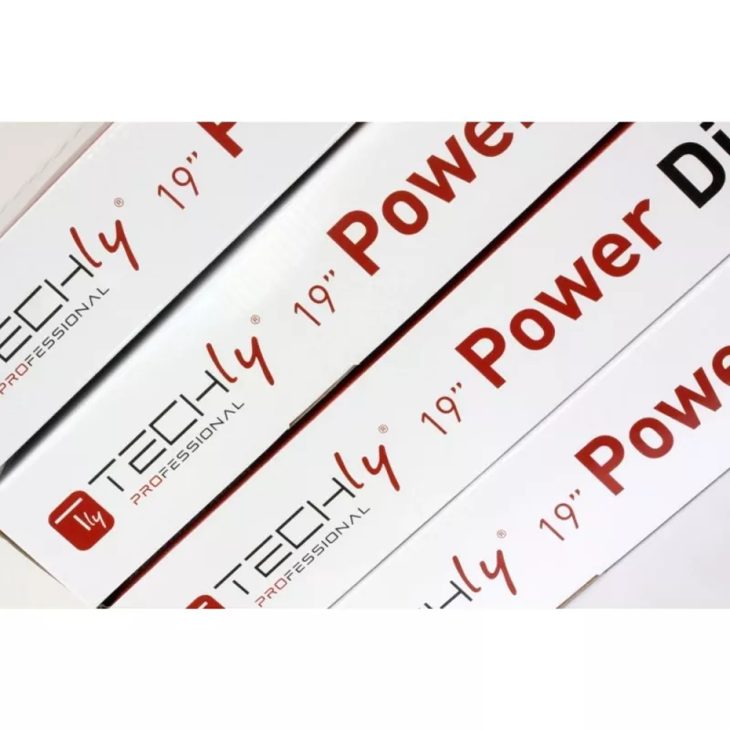 Techly 023776 PDU para rack de 19 pulgadas 1U, 12x C13, enchufe C20, interruptor, 2 m, negro