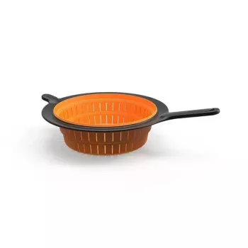 Fiskars 1027304 Colador de acero inoxidable, 22 cm