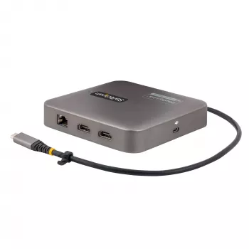 StarTech.com Docking station USB-C, doble 4K 60Hz HDMI, compatible con Macbook Pro (M1/M2/M3/M4) y Windows, hub USB-A/USB-C 10Gbps, 100W Power Delivery, GbE, SD, cable de 56cm