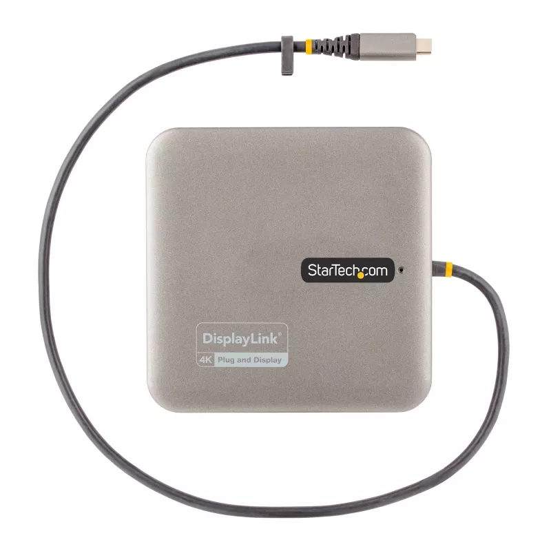 StarTech.com Docking station USB-C, doble 4K 60Hz HDMI, compatible con Macbook Pro (M1/M2/M3/M4) y Windows, hub USB-A/USB-C 10Gbps, 100W Power Delivery, GbE, SD, cable de 56cm