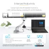 StarTech.com Docking station USB-C, doble 4K 60Hz HDMI, compatible con Macbook Pro (M1/M2/M3/M4) y Windows, hub USB-A/USB-C 10Gbps, 100W Power Delivery, GbE, SD, cable de 56cm