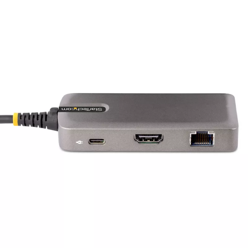 StarTech.com Adaptador multipuerto USB-C – HDMI 4K 60Hz – HDR – Hub USB 3.0 de 2 puertos y 5Gbps – Power Delivery Pass-Through de 100W – GbE – Works with Chromebook certificado – Windows/macOS