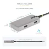 StarTech.com Adaptador multipuerto USB-C – HDMI 4K 60Hz – HDR – Hub USB 3.0 de 2 puertos y 5Gbps – Power Delivery Pass-Through de 100W – GbE – Works with Chromebook certificado – Windows/macOS
