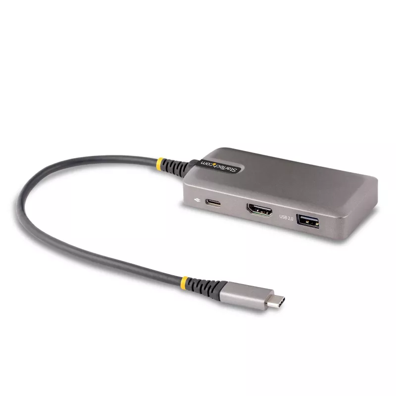 StarTech.com Adaptador multipuerto USB-C - 4K 60Hz HDMI con HDR - hub USB de 3 puertos - 100W Power Delivery Pass-Through - certificado Works With Chromebook - Windows/macOS/iPadOS/Android™