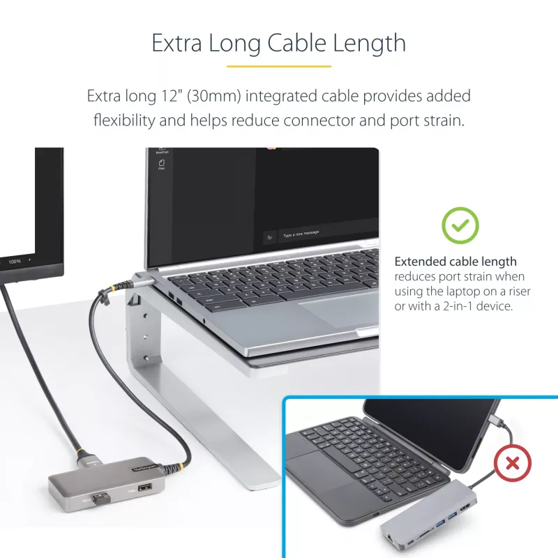 StarTech.com Adaptador multipuerto USB-C - 4K 60Hz HDMI con HDR - hub USB de 3 puertos - 100W Power Delivery Pass-Through - certificado Works With Chromebook - Windows/macOS/iPadOS/Android™