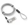 Techly Candado de seguridad numérico combinación para portátil para ranura Nano, 1,8 m, candado de combinación, metal, acero, plata