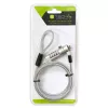 Techly Candado de seguridad numérico combinación para portátil para ranura Nano, 1,8 m, candado de combinación, metal, acero, plata