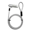 Techly Candado de seguridad numérico combinación para portátil para ranura Nano, 1,8 m, candado de combinación, metal, acero, plata