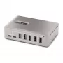 StarTech.com Hub USB-C de 10 puertos - 8x USB-A/2x USB-C - Self-Powered con fuente de alimentación de 65W - USB 3.1 10Gbps - hub USB para sobremesa/portátil con cable de bloqueo de 3ft certificado USB-IF, hub USB C