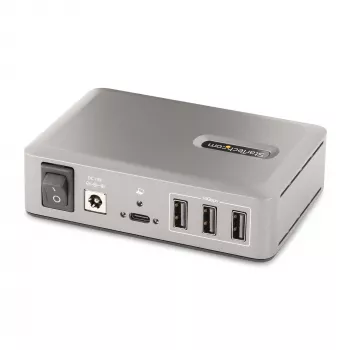 StarTech.com Hub USB-C de 10 puertos - 8x USB-A/2x USB-C - Self-Powered con fuente de alimentación de 65W - USB 3.1 10Gbps - hub USB para sobremesa/portátil con cable de bloqueo de 3ft certificado USB-IF, hub USB C