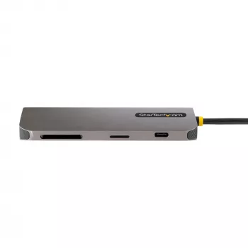 StarTech.com Adaptador multipuerto USB-C – vídeo 4K 60Hz HDMI, hub USB-A de 3 puertos 5Gbit/s, 100W USB Power Delivery Pass-Through/GbE/SD/MicroSD, cable de 30cm, docking station portátil para portátil