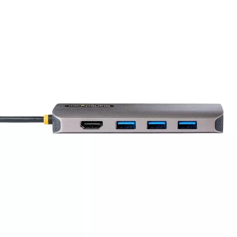 StarTech.com Adaptador multipuerto USB-C – vídeo 4K 60Hz HDMI, hub USB-A de 3 puertos 5Gbit/s, 100W USB Power Delivery Pass-Through/GbE/SD/MicroSD, cable de 30cm, docking station portátil para portátil