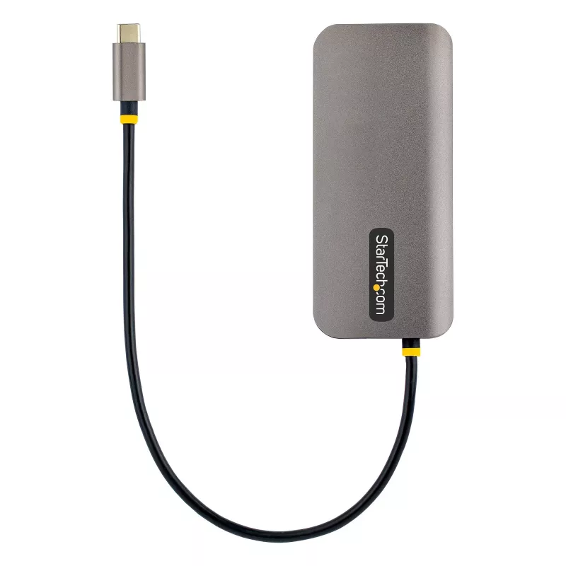 StarTech.com Adaptador multipuerto USB-C – vídeo 4K 60Hz HDMI, hub USB-A de 3 puertos 5Gbit/s, 100W USB Power Delivery Pass-Through/GbE/SD/MicroSD, cable de 30cm, docking station portátil para portátil