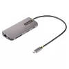 StarTech.com Adaptador multipuerto USB-C – vídeo 4K 60Hz HDMI, hub USB-A de 3 puertos 5Gbit/s, 100W USB Power Delivery Pass-Through/GbE/SD/MicroSD, cable de 30cm, docking station portátil para portátil