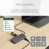 StarTech.com Adaptador multipuerto USB-C – vídeo 4K 60Hz HDMI, hub USB-A de 3 puertos 5Gbit/s, 100W USB Power Delivery Pass-Through/GbE/SD/MicroSD, cable de 30cm, docking station portátil para portátil