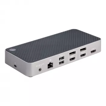 StarTech.com Docking station USB-C triple monitor - HDMI/DP triple 4k dock USB-C - hub 5x USB - GbE - 100W PD - docking station universal multi monitor - compatible con Thunderbolt 3/4