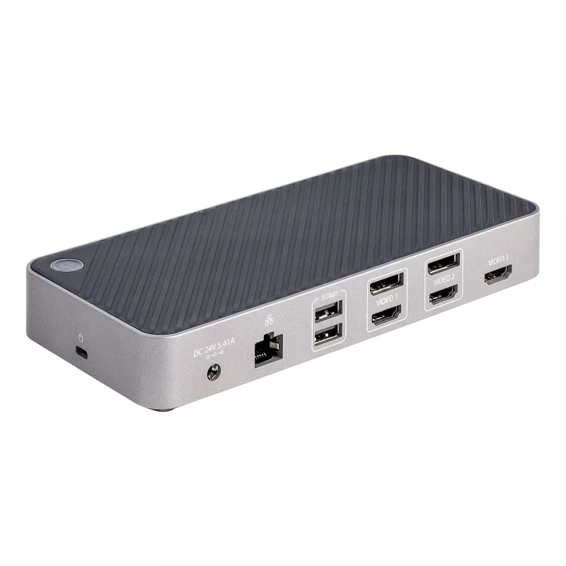 StarTech.com Docking station USB-C triple monitor - HDMI/DP triple 4k dock USB-C - hub 5x USB - GbE - 100W PD - docking station universal multi monitor - compatible con Thunderbolt 3/4