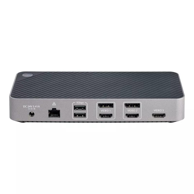 StarTech.com Docking station USB-C triple monitor - HDMI/DP triple 4k dock USB-C - hub 5x USB - GbE - 100W PD - docking station universal multi monitor - compatible con Thunderbolt 3/4