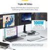 StarTech.com Docking station USB-C triple monitor - HDMI/DP triple 4k dock USB-C - hub 5x USB - GbE - 100W PD - docking station universal multi monitor - compatible con Thunderbolt 3/4