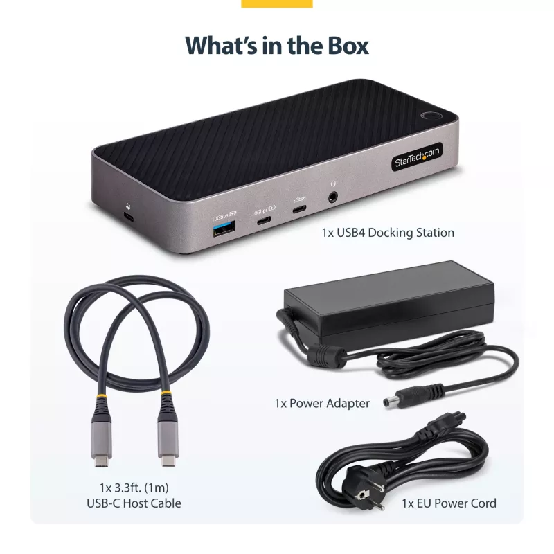 StarTech.com Docking station USB-C triple monitor - HDMI/DP triple 4k dock USB-C - hub 5x USB - GbE - 100W PD - docking station universal multi monitor - compatible con Thunderbolt 3/4