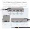 StarTech.com Adaptador multipuerto USB-C triple monitor, doble 4K 60Hz + 4K 30Hz HDMI y DisplayPort, hub USB de 3 puertos 10Gbps, 100W PD Pass-Through, GbE, travel dock, Windows y ChromeOS