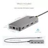 StarTech.com Adaptador multipuerto USB-C triple monitor, doble 4K 60Hz + 4K 30Hz HDMI y DisplayPort, hub USB de 3 puertos 10Gbps, 100W PD Pass-Through, GbE, travel dock, Windows y ChromeOS