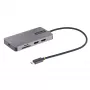 StarTech.com Adaptador multipuerto USB-C, vídeo doble HDMI, 4K 60Hz, hub USB-A de 2 puertos 5 Gbit/s, 100 W Power Delivery Pass-Through/GbE/SD/MicroSD, cable de 30 cm, travel dock, docking station para portátil