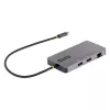 StarTech.com Adaptador multipuerto USB-C, vídeo doble HDMI, 4K 60Hz, hub USB-A de 2 puertos 5 Gbit/s, 100 W Power Delivery Pass-Through/GbE/SD/MicroSD, cable de 30 cm, travel dock, docking station para portátil