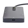 StarTech.com Adaptador multipuerto USB-C, vídeo doble HDMI, 4K 60Hz, hub USB-A de 2 puertos 5 Gbit/s, 100 W Power Delivery Pass-Through/GbE/SD/MicroSD, cable de 30 cm, travel dock, docking station para portátil
