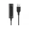 Sandberg Auricular 2in1 Office Jack+USB, con cable, oficina/call center, 20 - 20000 Hz, 110 g, auriculares, negro