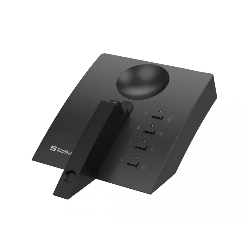 Sandberg 126-25 Bluetooth Earset Business Pro, auricular monoaural con gancho, Bluetooth 5.0, 20–20000 Hz, negro/gris