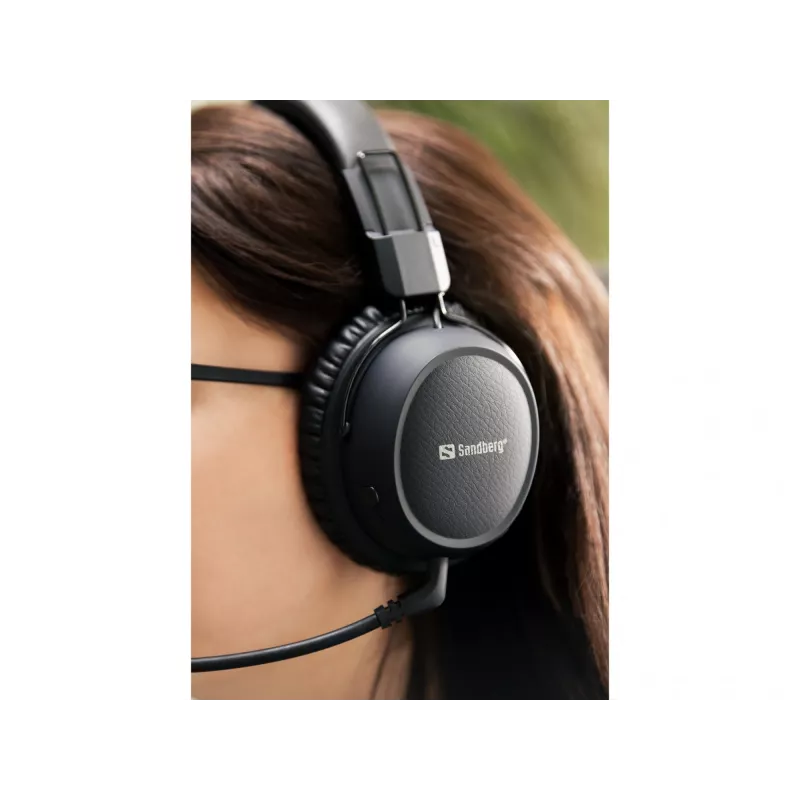 Sandberg Auricular inalámbrico ANC FlexMic, inalámbrico, gaming, 20 - 20000 Hz, 211 g, auricular, negro