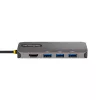 StarTech.com Adaptador multipuerto USB-C, vídeo 4K 60Hz HDMI, hub USB de 3 puertos 5Gbps, 100W Power Delivery Pass-Through, GbE, cable de 30 cm, mini travel dock, docking station para portátil