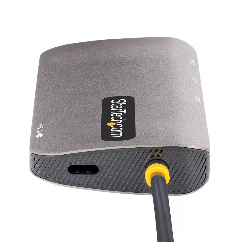StarTech.com Adaptador multipuerto USB-C, vídeo 4K 60Hz HDMI, hub USB de 3 puertos 5Gbps, 100W Power Delivery Pass-Through, GbE, cable de 30 cm, mini travel dock, docking station para portátil