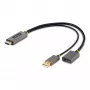 StarTech.com Cable adaptador HDMI a DisplayPort de 30cm, convertidor activo 4K 60Hz HDMI 2.0 a DP 1.2, HDR, alimentación por bus USB, fuente HDMI a monitor DisplayPort para portátiles/PCs