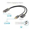 StarTech.com Cable adaptador HDMI a DisplayPort de 30cm, convertidor activo 4K 60Hz HDMI 2.0 a DP 1.2, HDR, alimentación por bus USB, fuente HDMI a monitor DisplayPort para portátiles/PCs