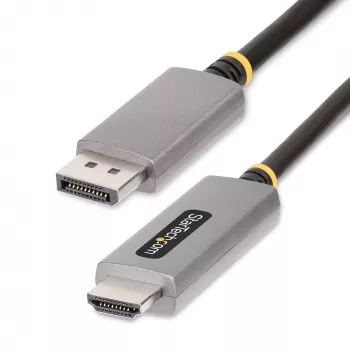 StarTech.com Cable adaptador DisplayPort a HDMI de 2 m, 8K 60Hz, 4K 144Hz, HDR10, convertidor de vídeo activo DP 1.4 a HDMI 2.1, DisplayPort de sobremesa a monitor HDMI, M/M - cable DisplayPort a HDMI