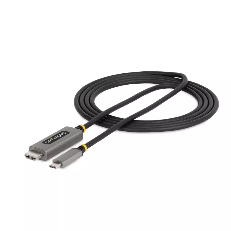 StarTech.com Cable adaptador USB-C a HDMI de 6ft (2m), 8K 60Hz, 4K 144Hz, HDR10, cable convertidor de vídeo USB Type-C a HDMI 2.1, compatible con USB-C DP Alt Mode/USB4/Thunderbolt 3/4 – portátil USB-C a monitor HDMI