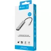 Dock Sandberg USB-C HDMI+3xUSB+PD 100W, con cable, USB 3.2 Gen 1 (3.1 Gen 1) Type-C, 100 W, gris, 4K Ultra HD, aluminio